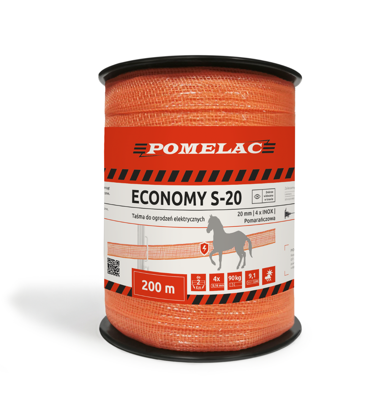 Taśma Pomelac Eco S20 / 200m pomarańczowa